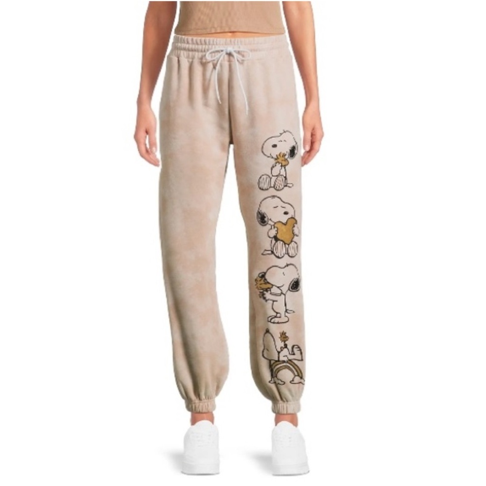 Snoopy Cream Jogger Sweatpants XXXL